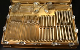 Art Deco 76 piece solid Silver Austrian Canteen of Cutlery
