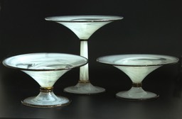 Barovier & Toso Murano Set of three Tazzas