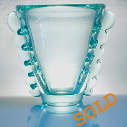 Large Daum Crystal Design Vase