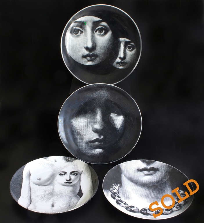 Fornasetti-Vintage-Lina-Cavalieri-Tema-e-Variazioni-Plates-Sold