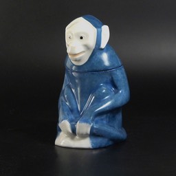 Edouard-Marcel Sandoz Ceramic Monkey Tobacco Jar